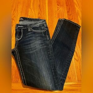 Restock x Express Dark Blue Skinng Jeans